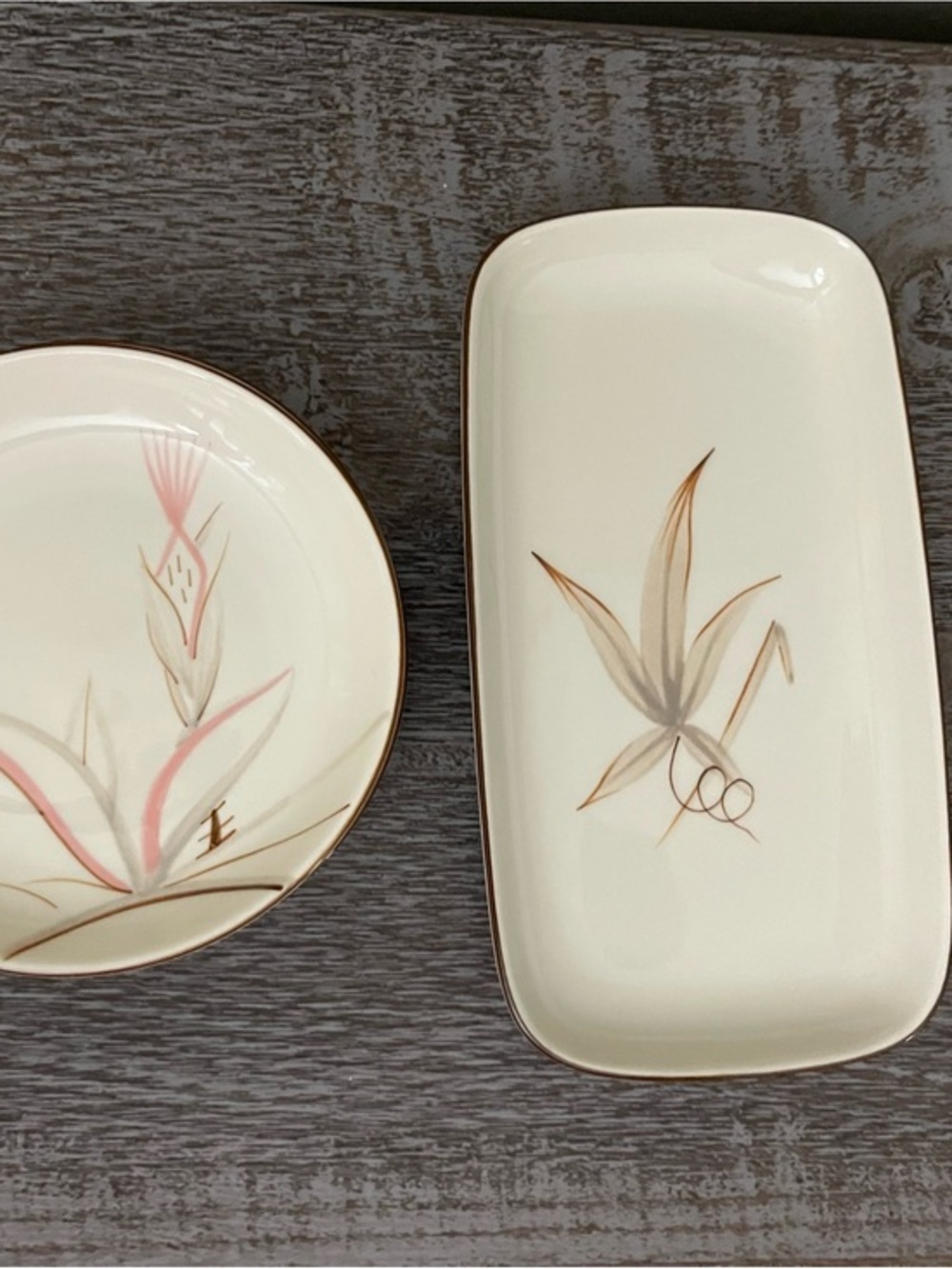 1940’s Vintage Winfield Hand Crafted Fine China “Dragon Flower" set of five